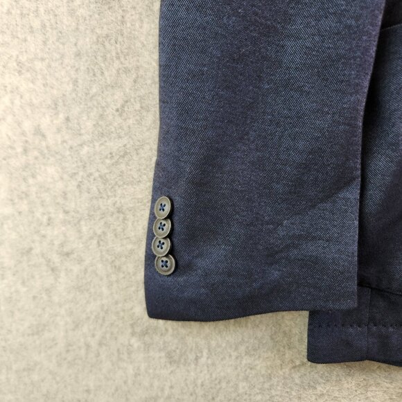 Michael Kors Blazer Mens 46R Blue Double Vent 2 Button Notched Summer Thin - Picture 2 of 16